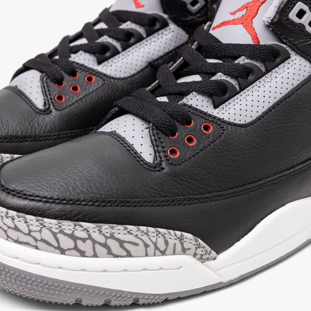 Jordan 3 Retro Black Fire Red Cement Grey Livestock