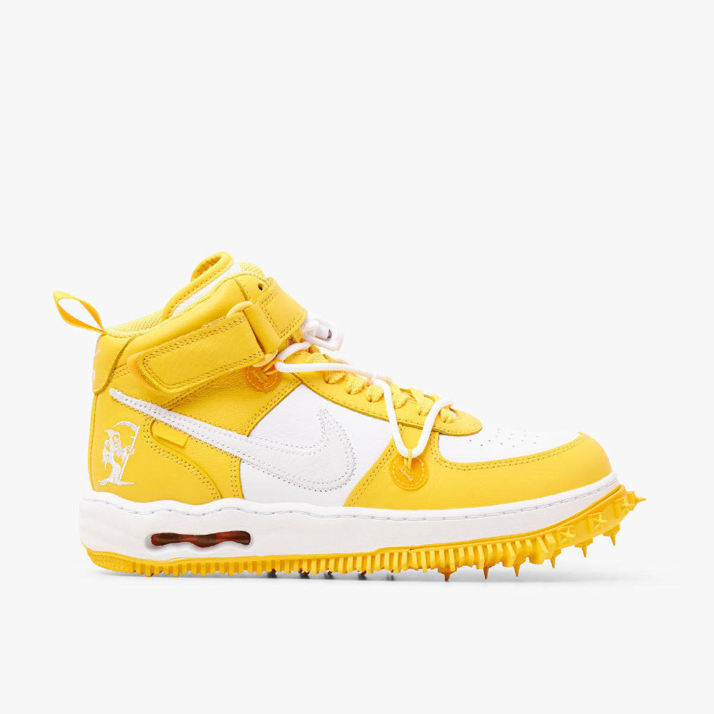 Nike x Off White Air Force 1 Mid White White Varsity Maize