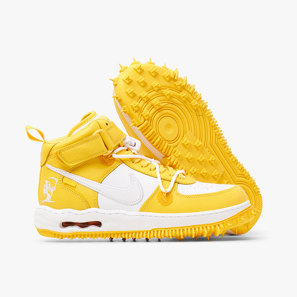 Nike x Off White Air Force 1 Mid White White Varsity Maize