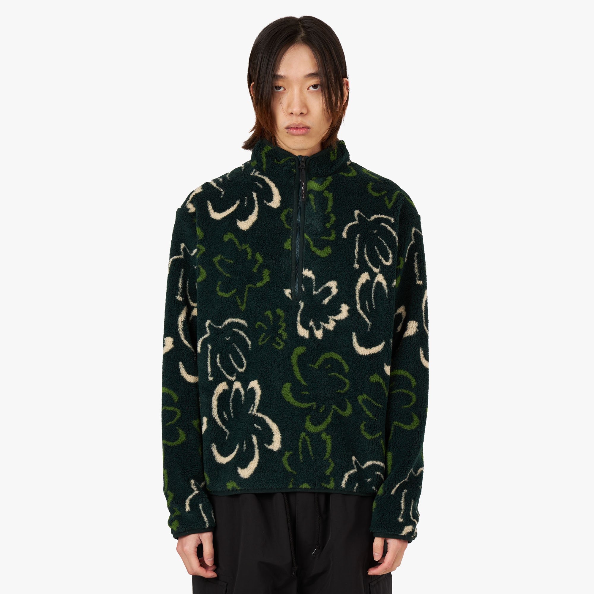 District Vision Half Zip Pile Fleece Bloom Livestock