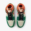 Jordan Women's 1 Zoom CMFT 2 Pine Green / Orange Blaze - Muslin - High Top  5