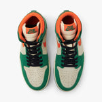 Jordan Women's 1 Zoom CMFT 2 Pine Green / Orange Blaze - Muslin - High Top  5
