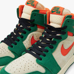 Jordan Women's 1 Zoom CMFT 2 Pine Green / Orange Blaze - Muslin - High Top  7