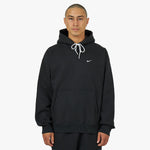 Nike Solo Swoosh Fleece Pullover Hoodie Black / White 1