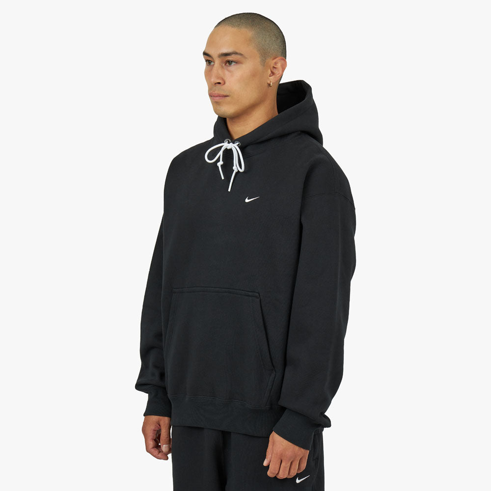 Nike club black top swoosh logo hoodie