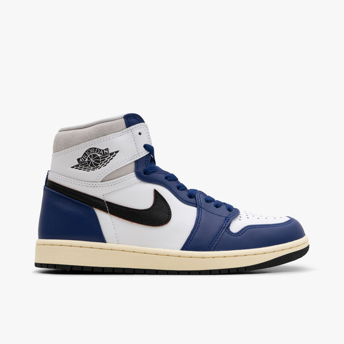 Jordan 1 Rétro High OG Blanc / Noir / Gris neutre - Bleu royal profond   1