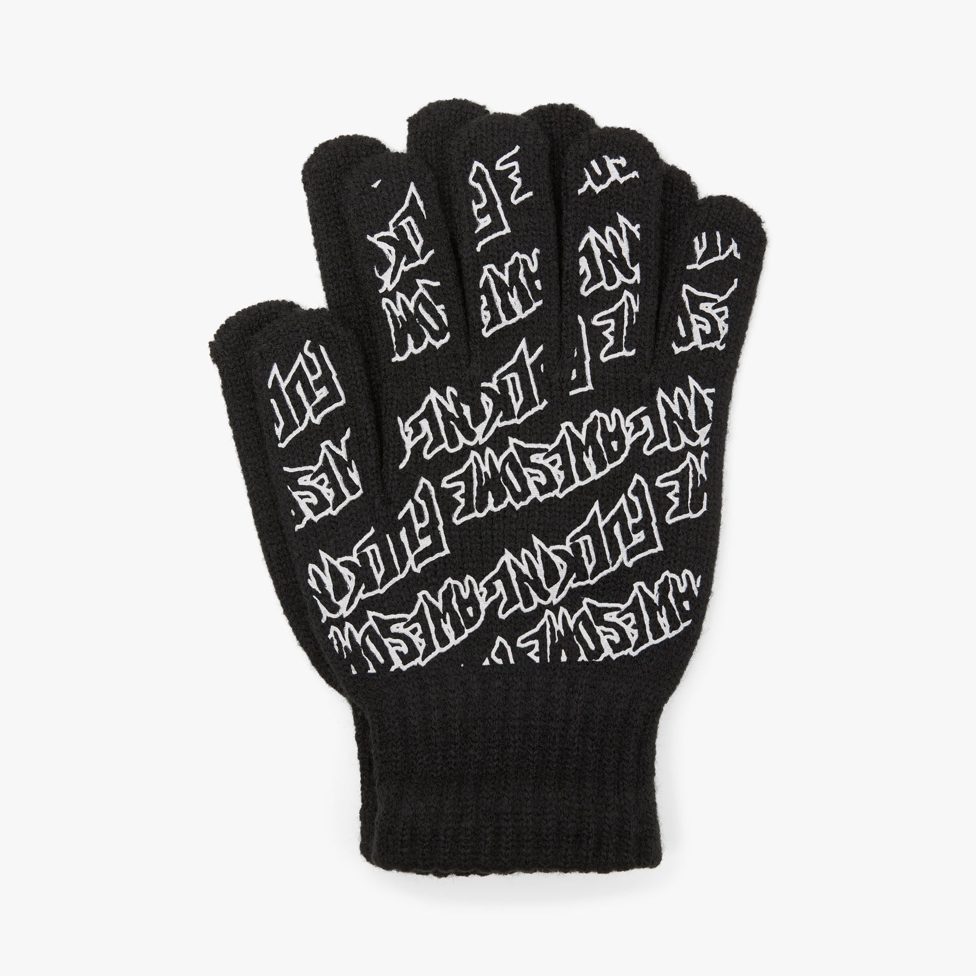Fucking Awesome Reflective Stamp Gloves Black / White 1