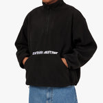 Fucking Awesome Cut Off Quarter Zip Polar Fleece / Black 4