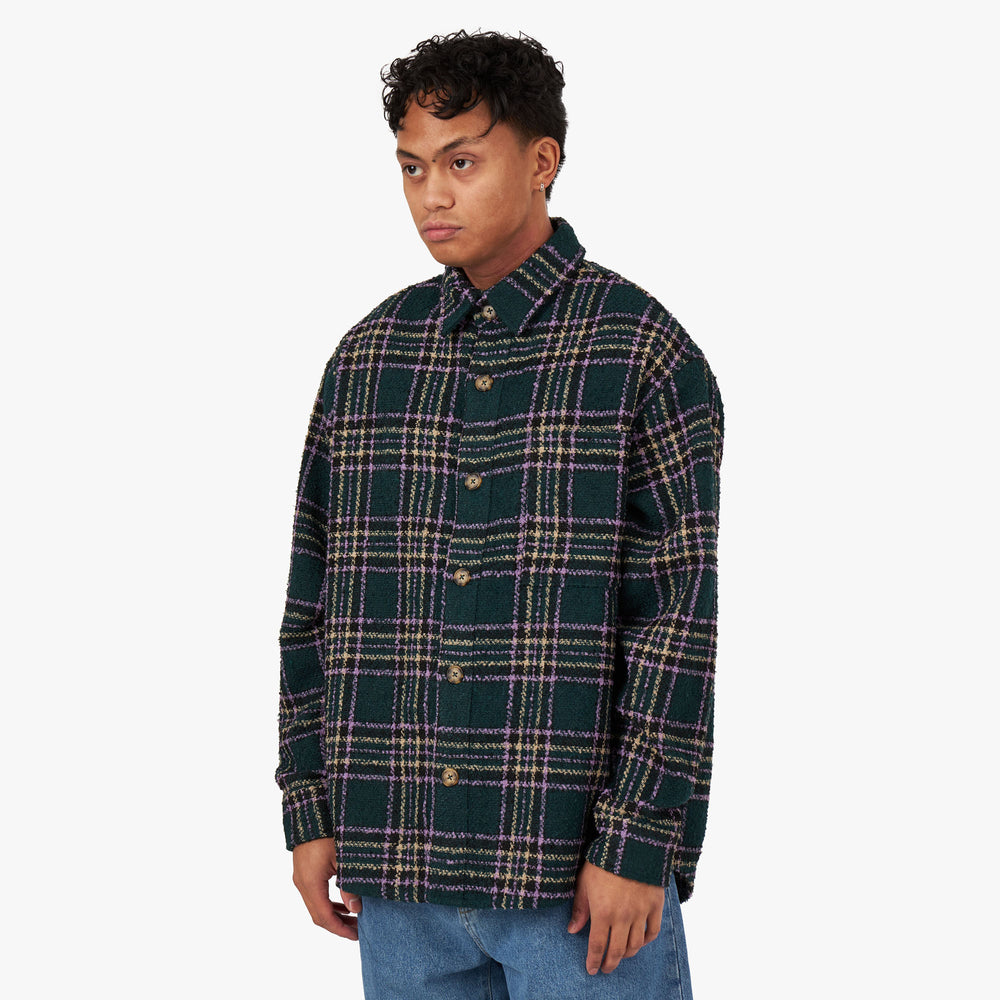 Fucking Awesome Less Heavyweight Flannel Shirt Green / Purple – Livestock