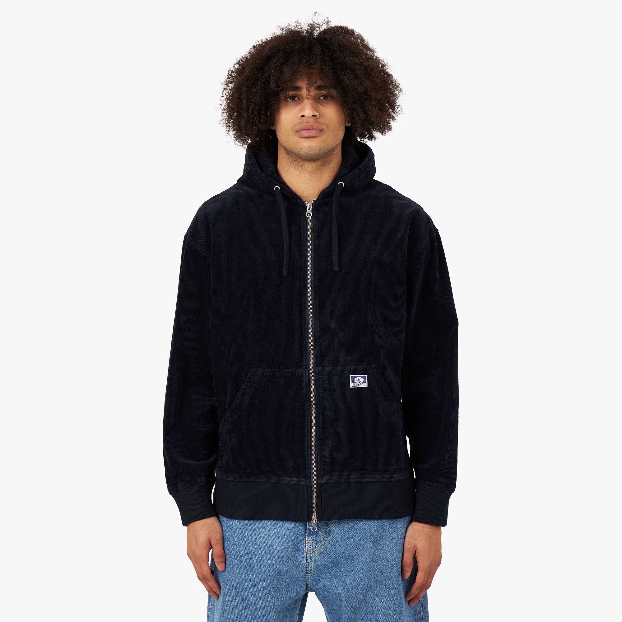 Navy zip sales up jacket