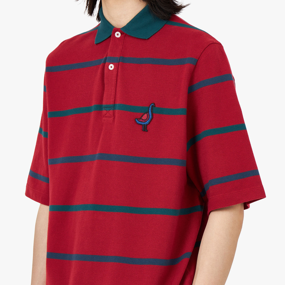 by Parra Fancy Goose Polo Shirt Red Livestock