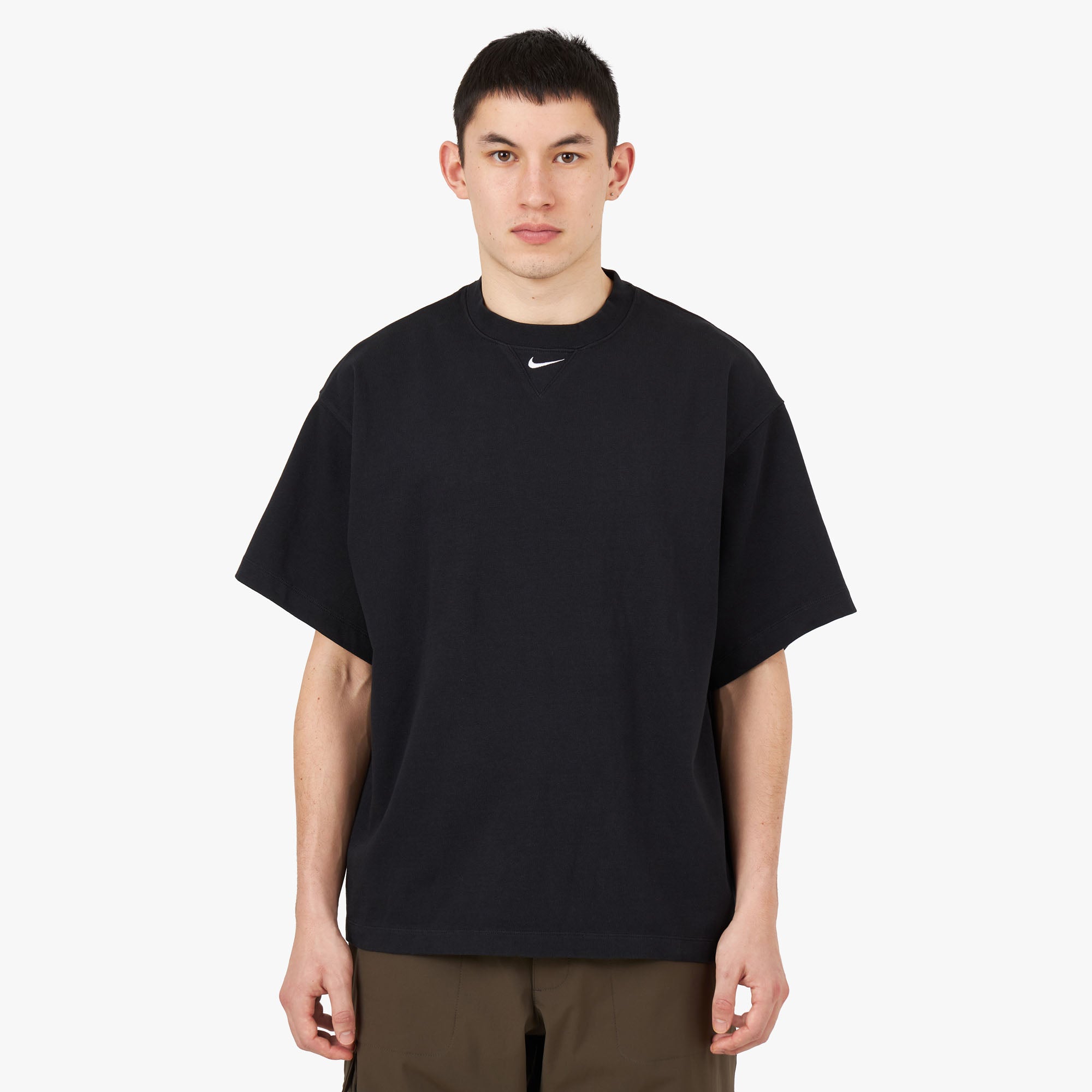 T-shirt à manches courtes Nike Solo Swoosh noir / blanc 1