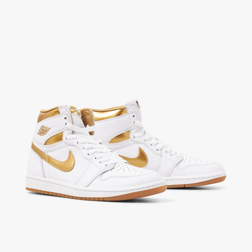 Jordan 1 white and gold on sale