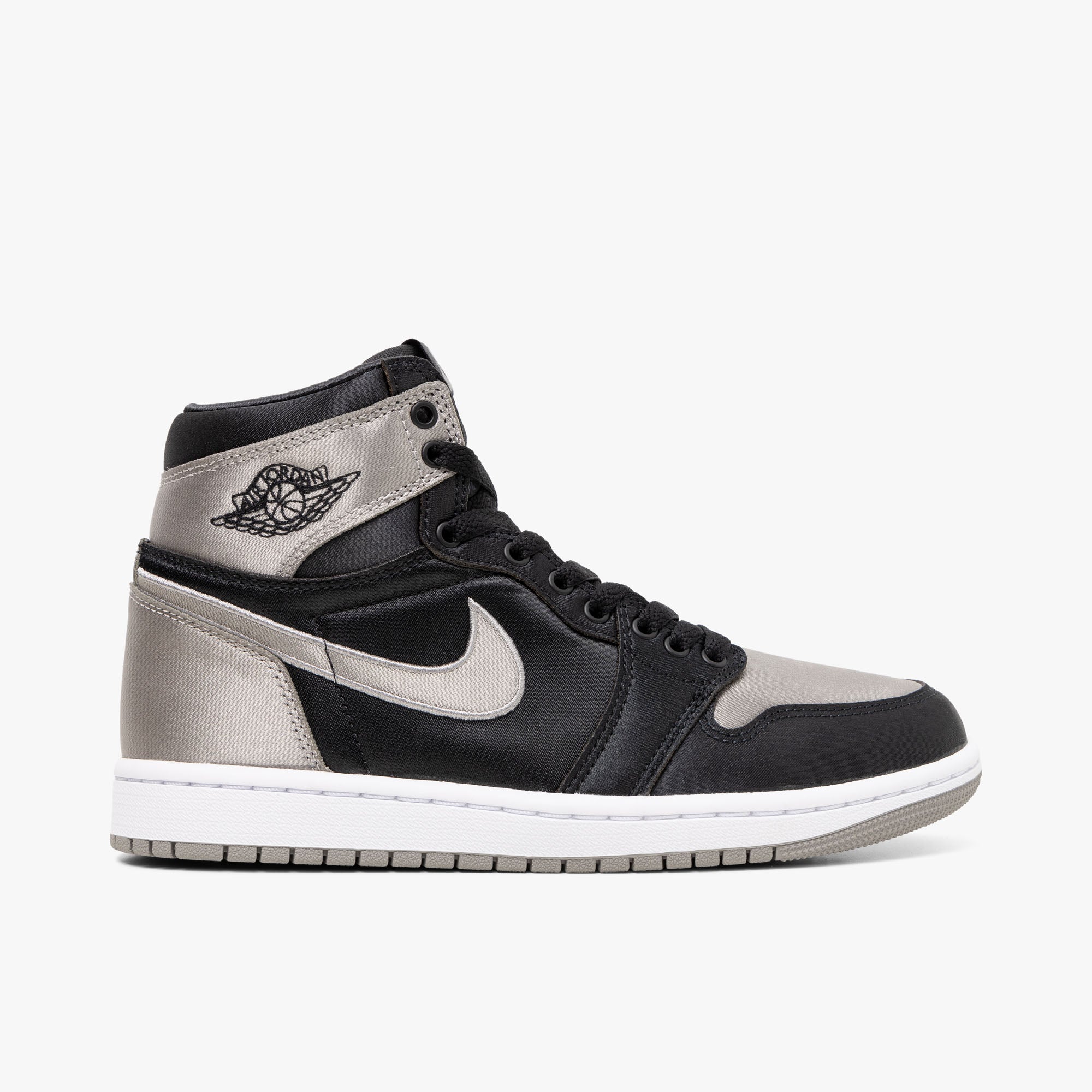 Grey black and white air jordan 1 hot sale