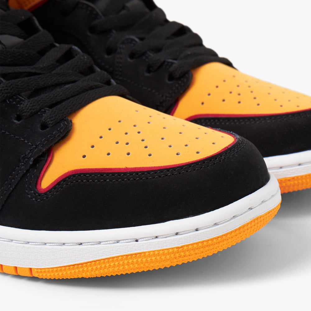 Jordan 1 Mid SE Black Vivid Orange Cardinal Red Livestock