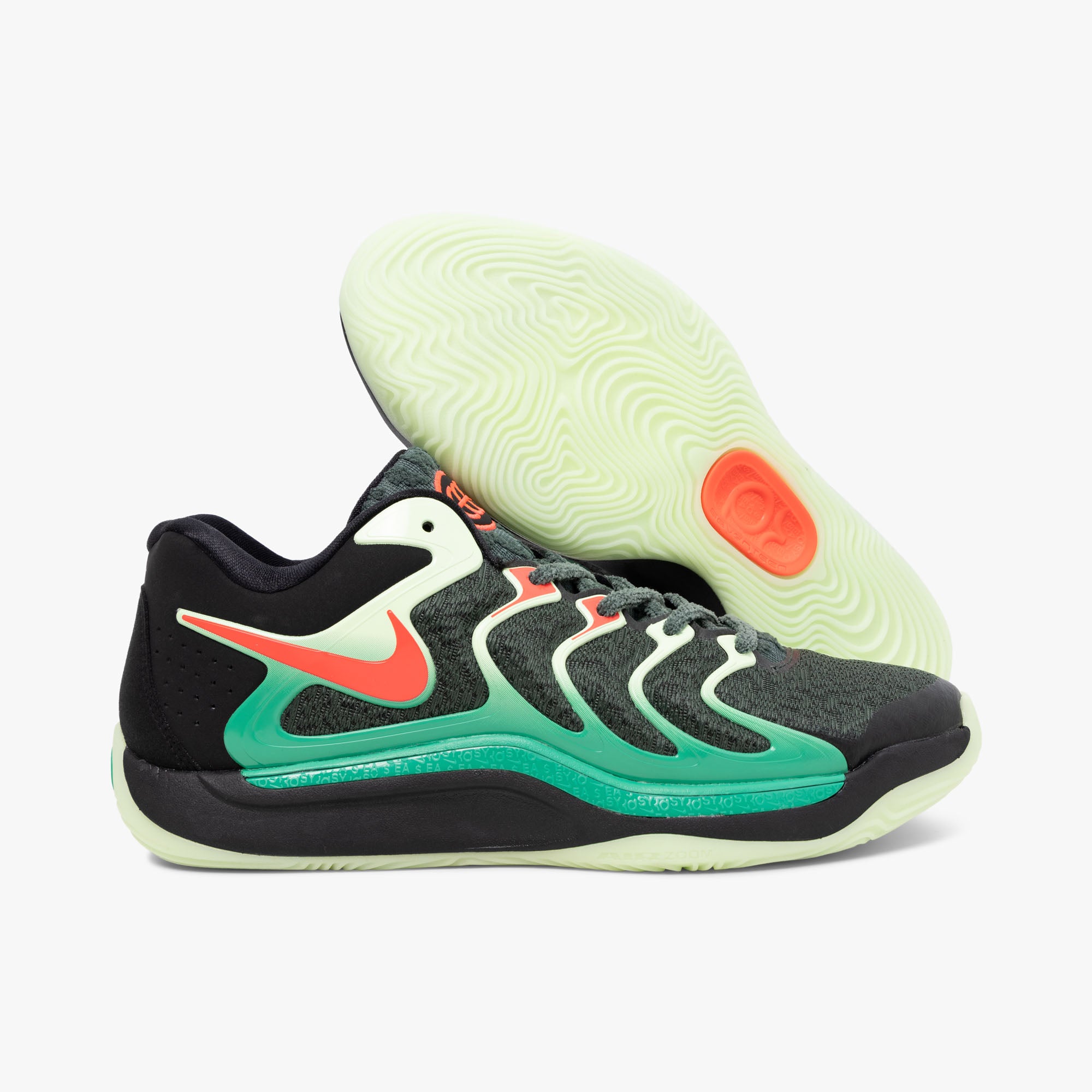 Nike KD17 Black Bright Crimson Vintage Green