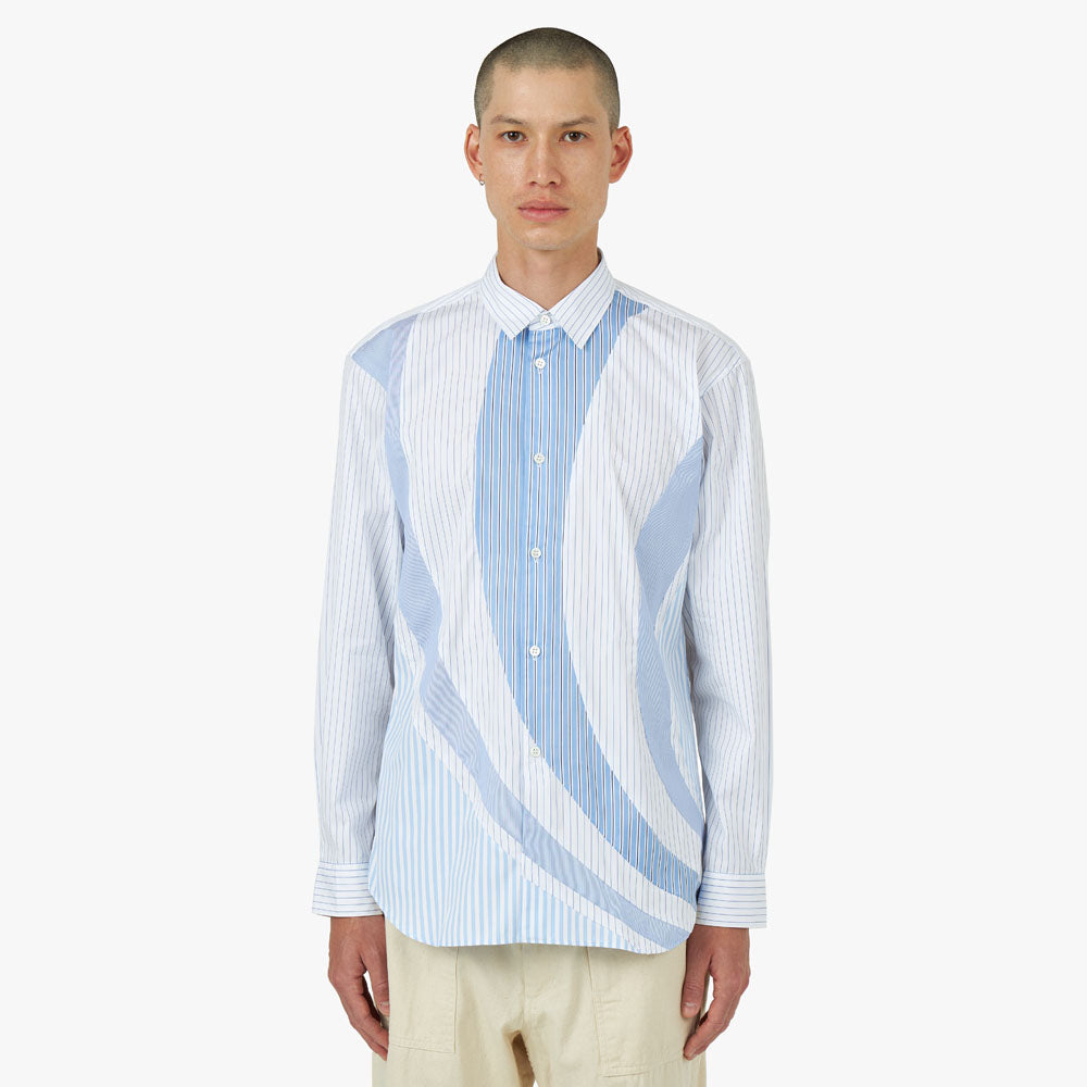 COMME des GARÇONS SHIRT Chemise en popeline à rayures Bleu / Multi 1