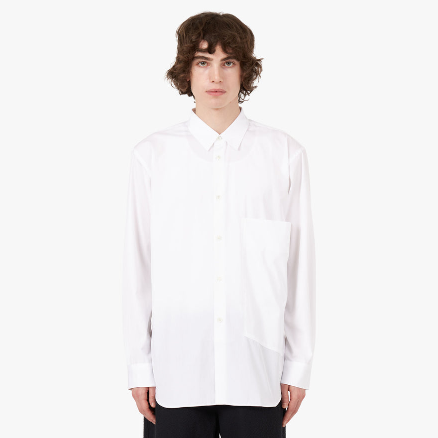 COMME des GARCONS SHIRT Oversized Pocket Shirt White Livestock