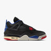 Jordan 4 Retro Black / Fire Red - Deep Royal Blue   1