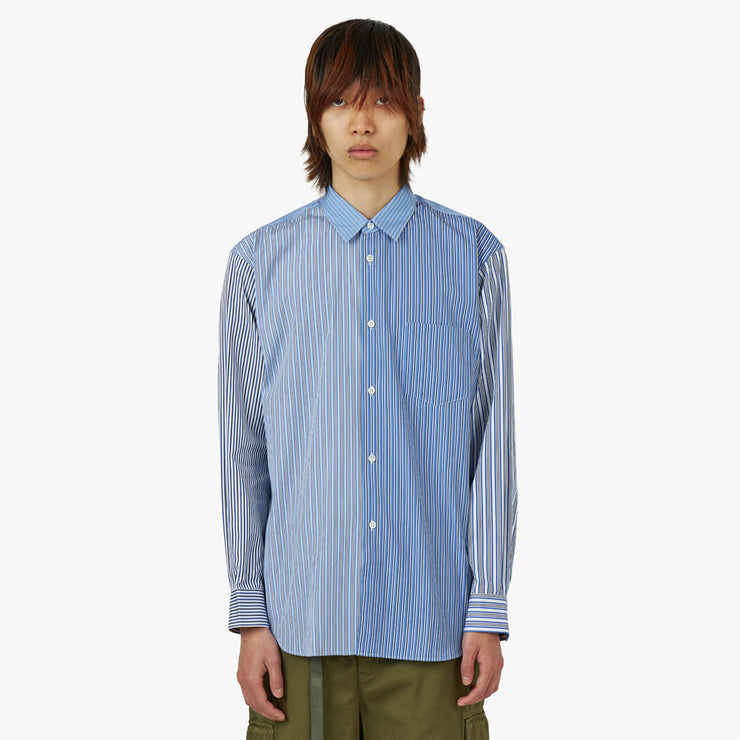 COMME des GARÇONS SHIRT Striped Poplin Shape Blue – Livestock