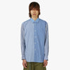 COMME des GARÇONS SHIRT Striped Poplin Shape 5 / Blue 1