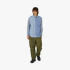 COMME des GARÇONS SHIRT Striped Poplin Shape 5 / Blue 5