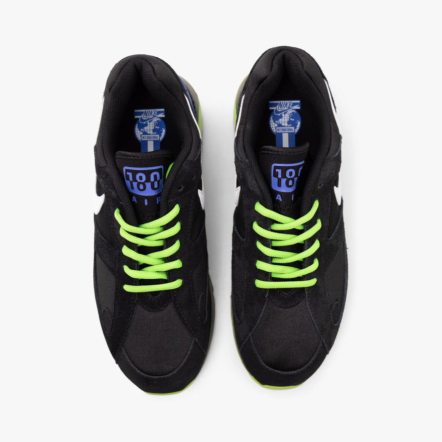 Nike Air Max 180 Black White Action Green Livestock