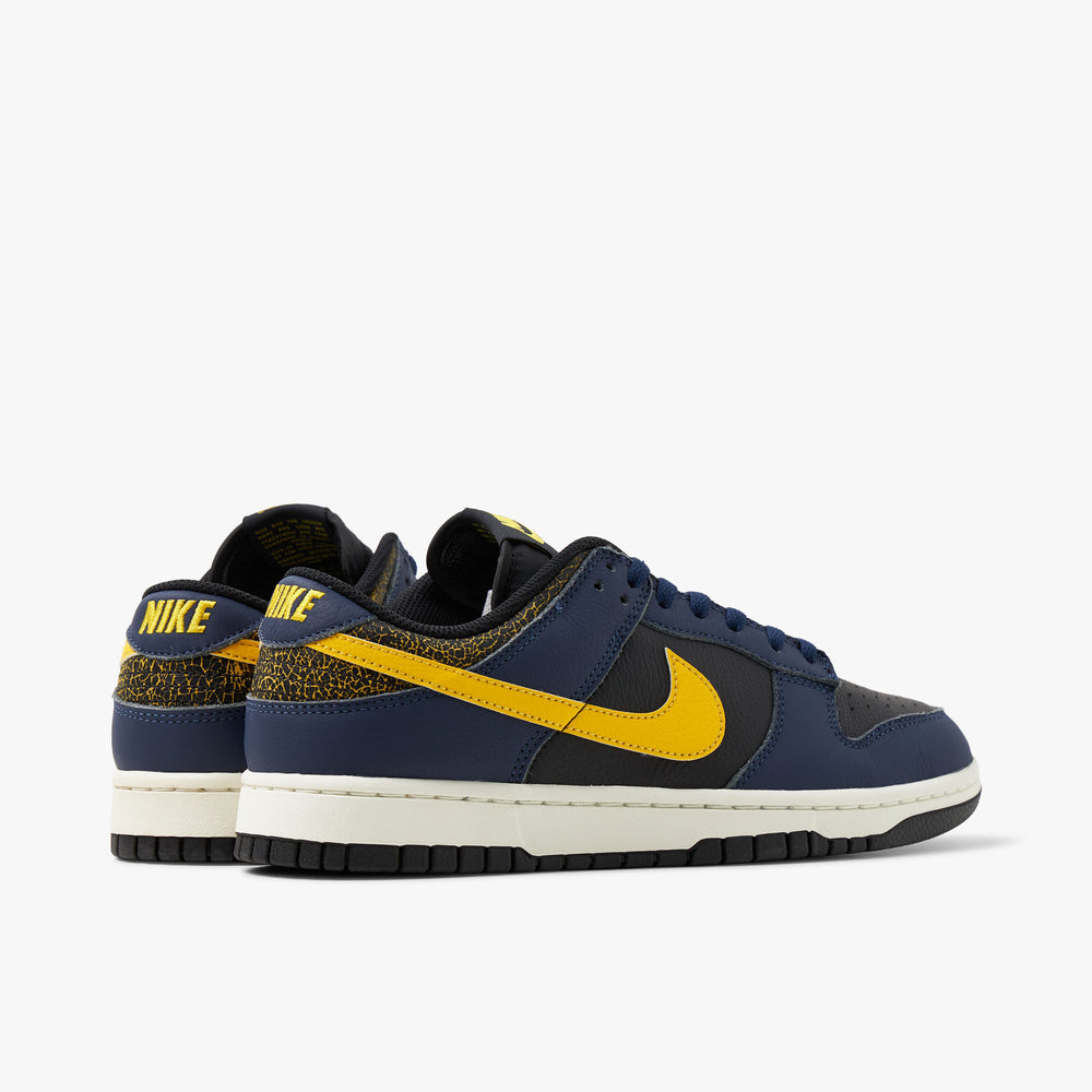 Nike Dunk Low Vintage Black / Tour Yellow - Midnight Navy