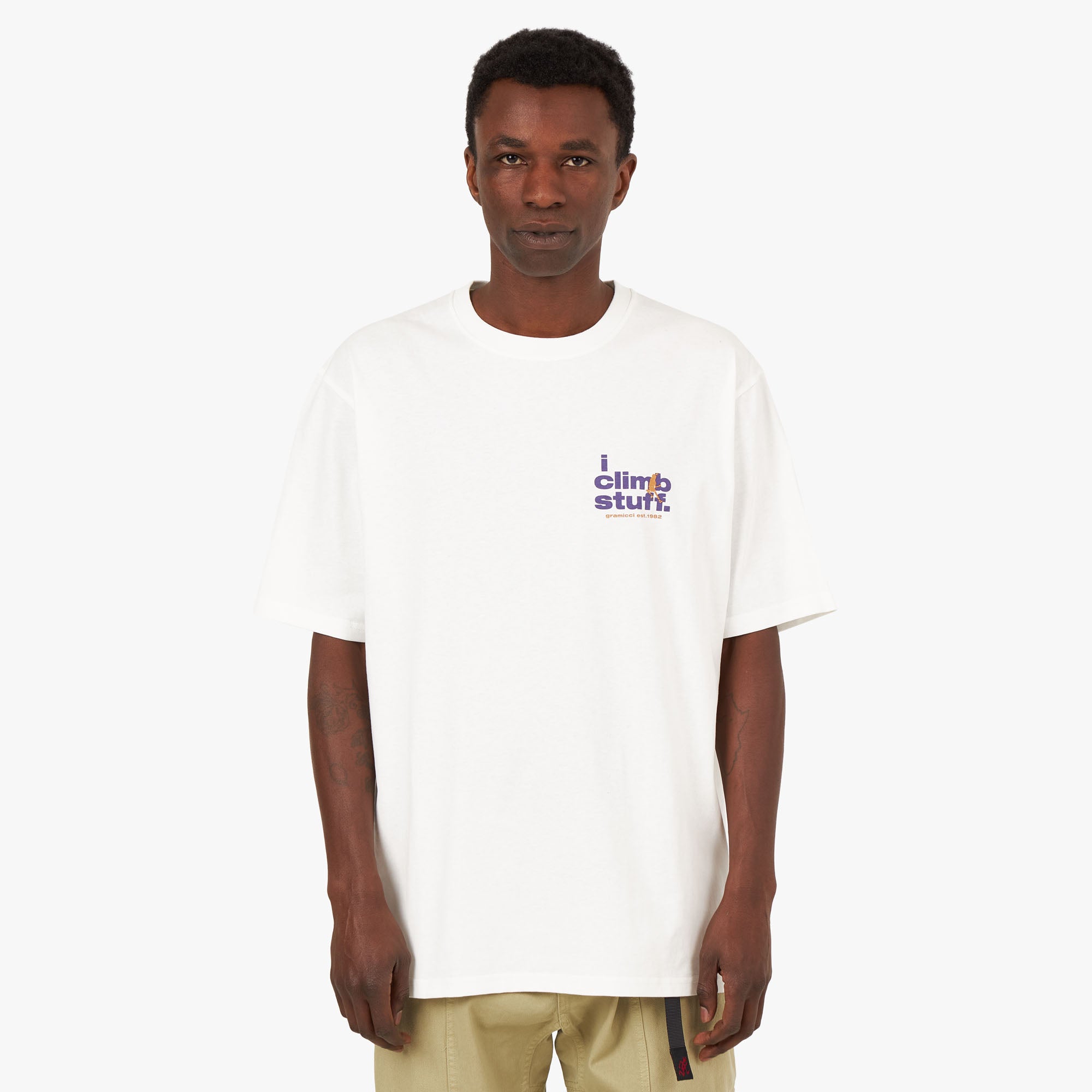 Gramicci I Climb Stuff T-shirt / White 1