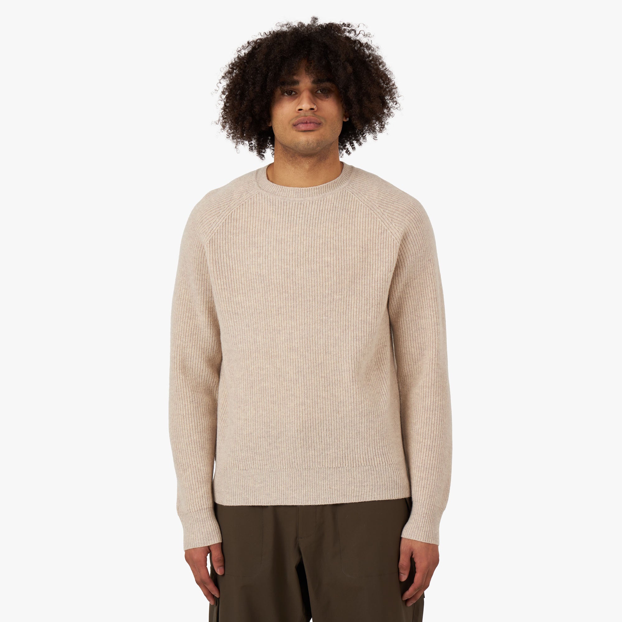 Adsum HCS Recycled Merino Raglan Sweater / Barley 1