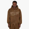 4YE Signature Logo Zip Hoodie Brown / Beige 1