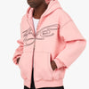 4YE Signature Logo Zip Hoodie Pink / Black 4