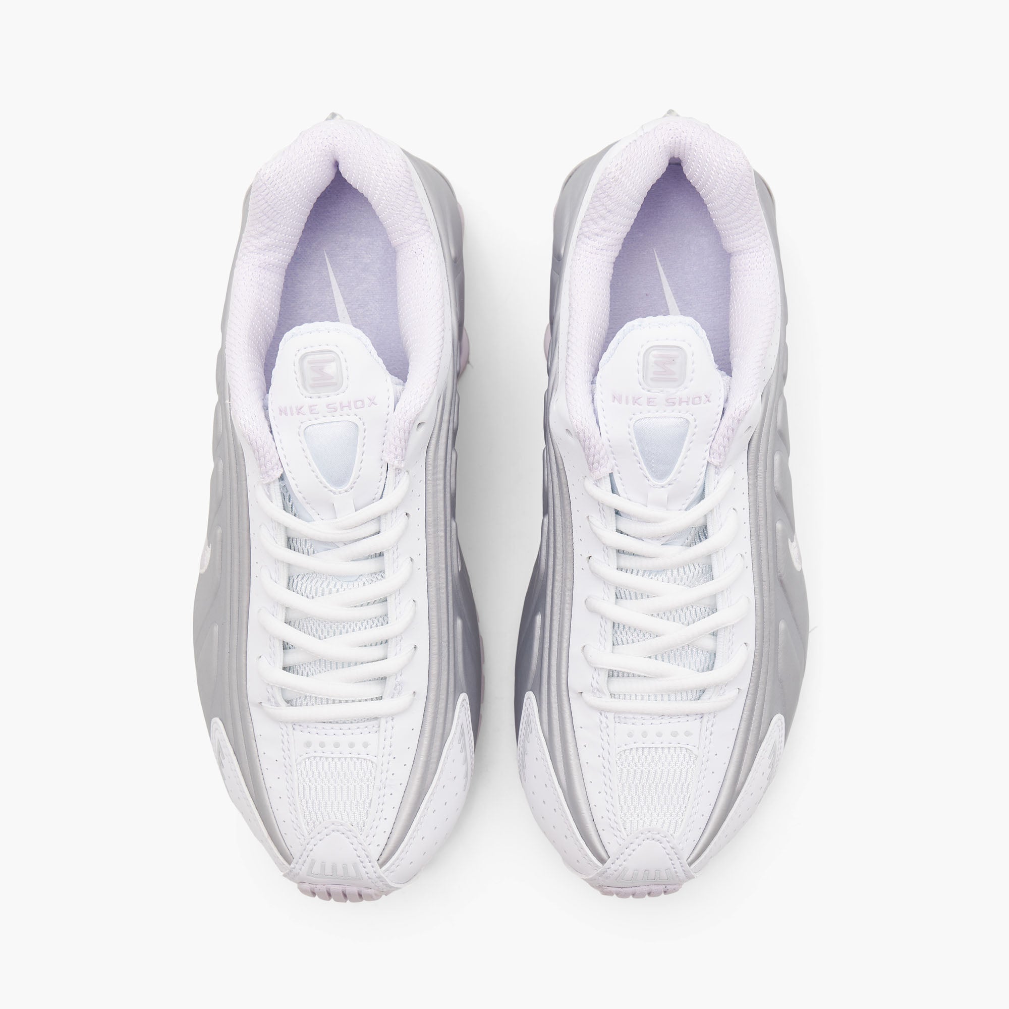 Nike Women s Shox R4 White Barely Grape Metallic Platinum Livestock