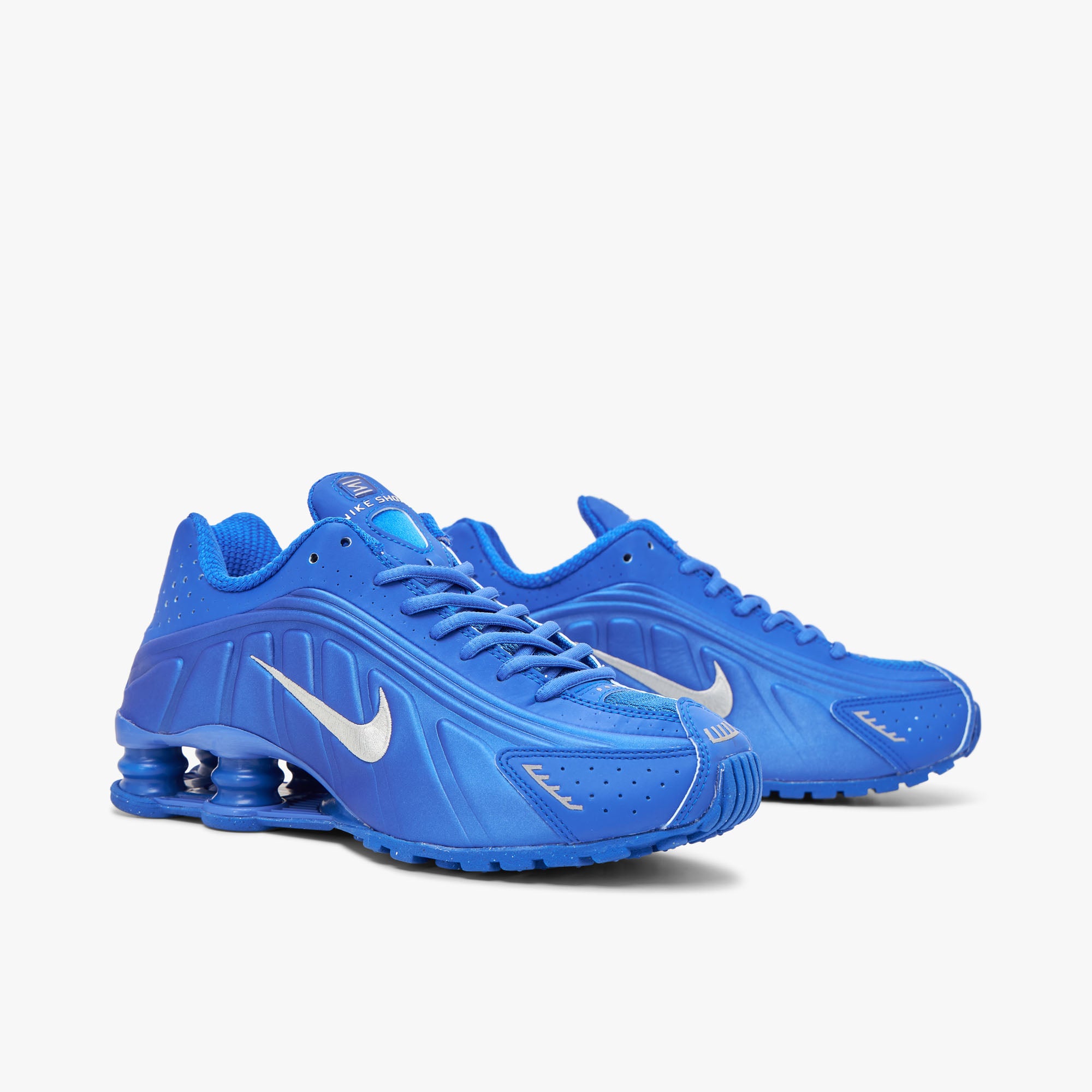 Nike Women s Shox R4 Racer Blue Metallic Silver Livestock