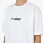 COMME des GARÇONS HOMME - T-shirt en jersey avec points de couture / Blanc 4