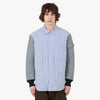 COMME des GARÇONS HOMME Veste chemise matelassée blanc / bleu 1