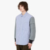 COMME des GARÇONS HOMME Veste chemise matelassée blanc / bleu 2