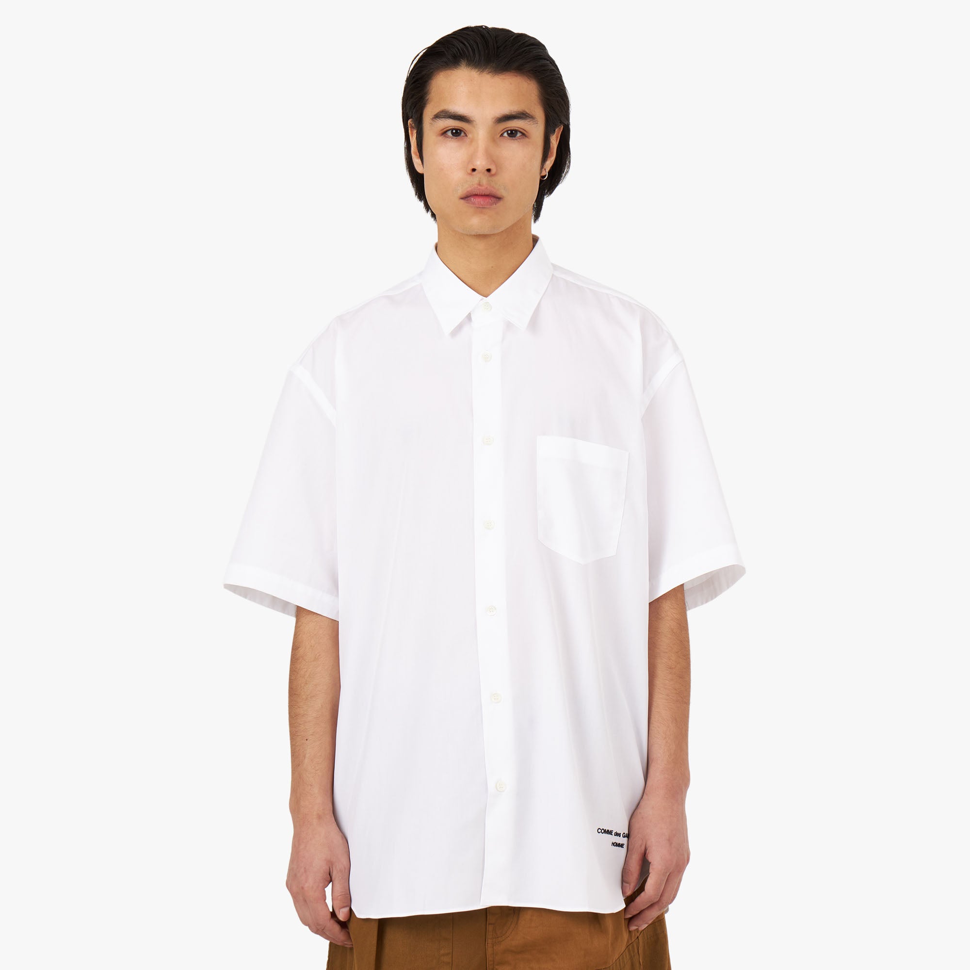 COMME des GARÇONS HOMME Cotton Broad Shirt / White 1