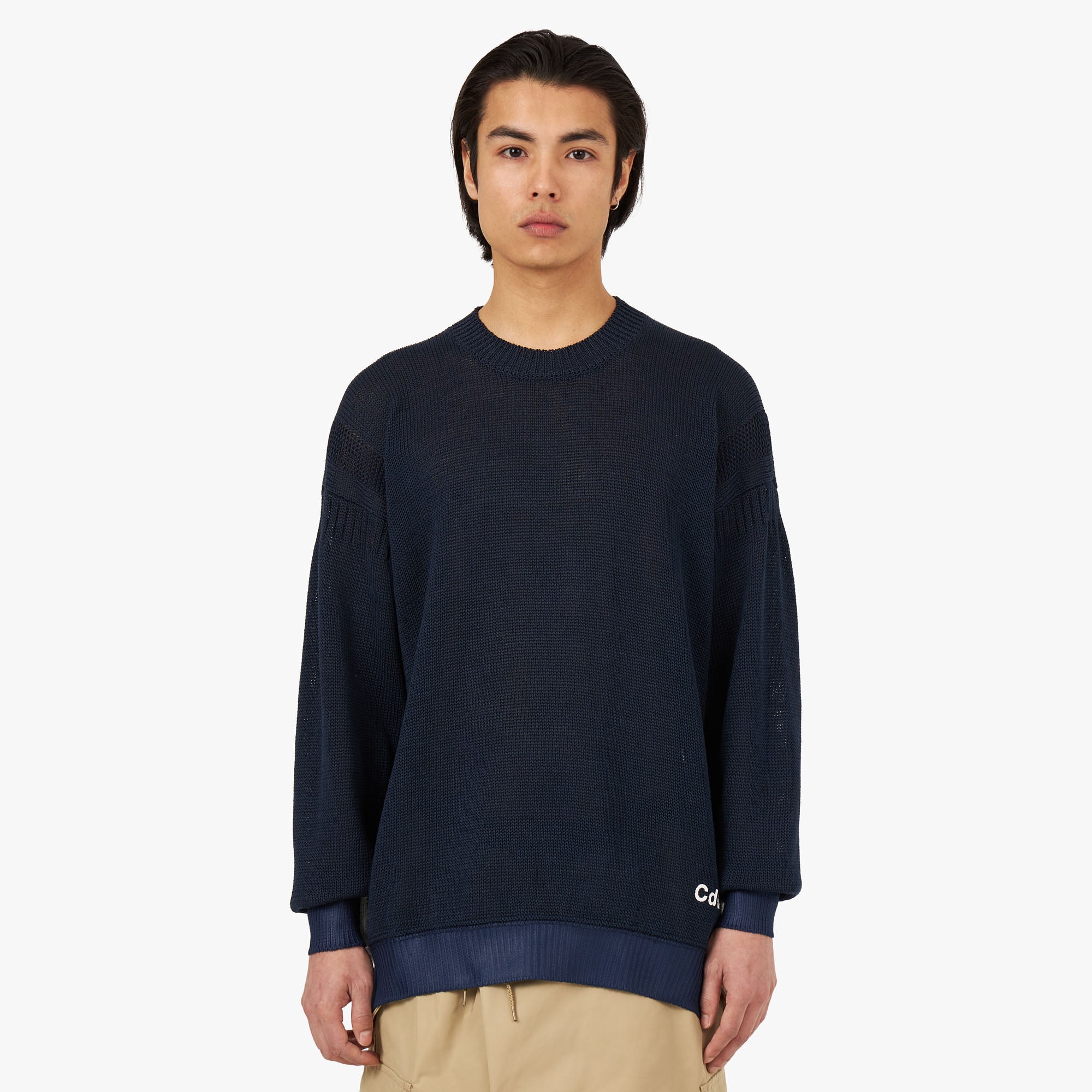 COMME des GARCONS Homme Gima Jersey Navy Livestock