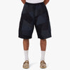 COMME des  GARÇONS Homme Garment Dyed Shorts / Navy Mix 1