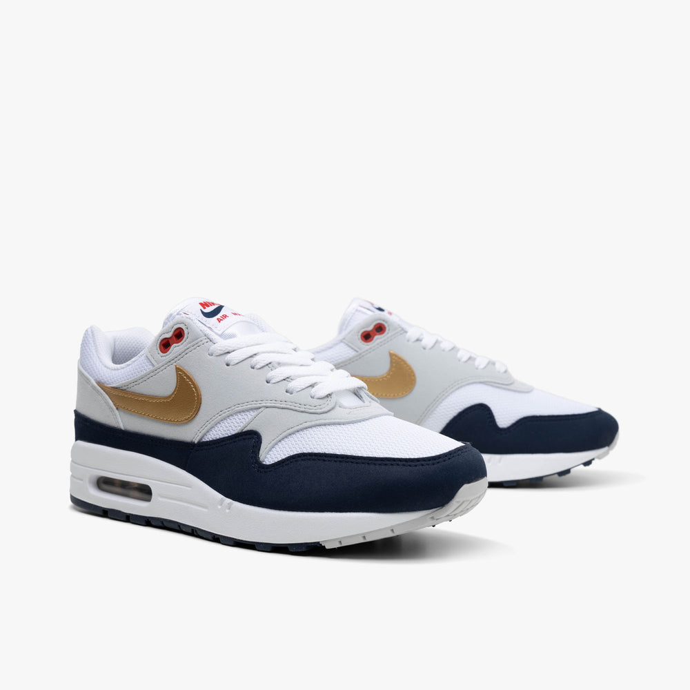 Nike Air Max 1 Obsidian Metallic Gold White Livestock
