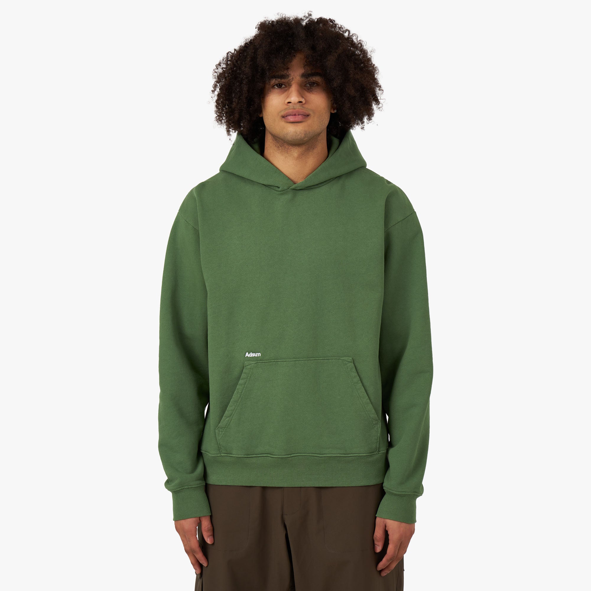 Adsum Core Logo Pullover Hoodie Duck Green Livestock