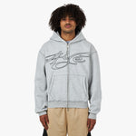 4YE Signature Logo Zip Hoodie Grey / Black 1