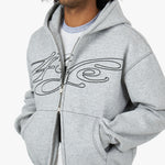 4YE Signature Logo Zip Hoodie Grey / Black 4