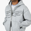 4YE Signature Logo Zip Hoodie Grey / Black 4