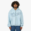 4YE Signature Logo Zip Hoodie Baby Blue / Navy 1