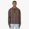 Honor The Gift Honor Stripe Long Sleeve Henley / Brown 1