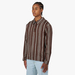 Honor The Gift Honor Stripe Long Sleeve Henley / Brown 2