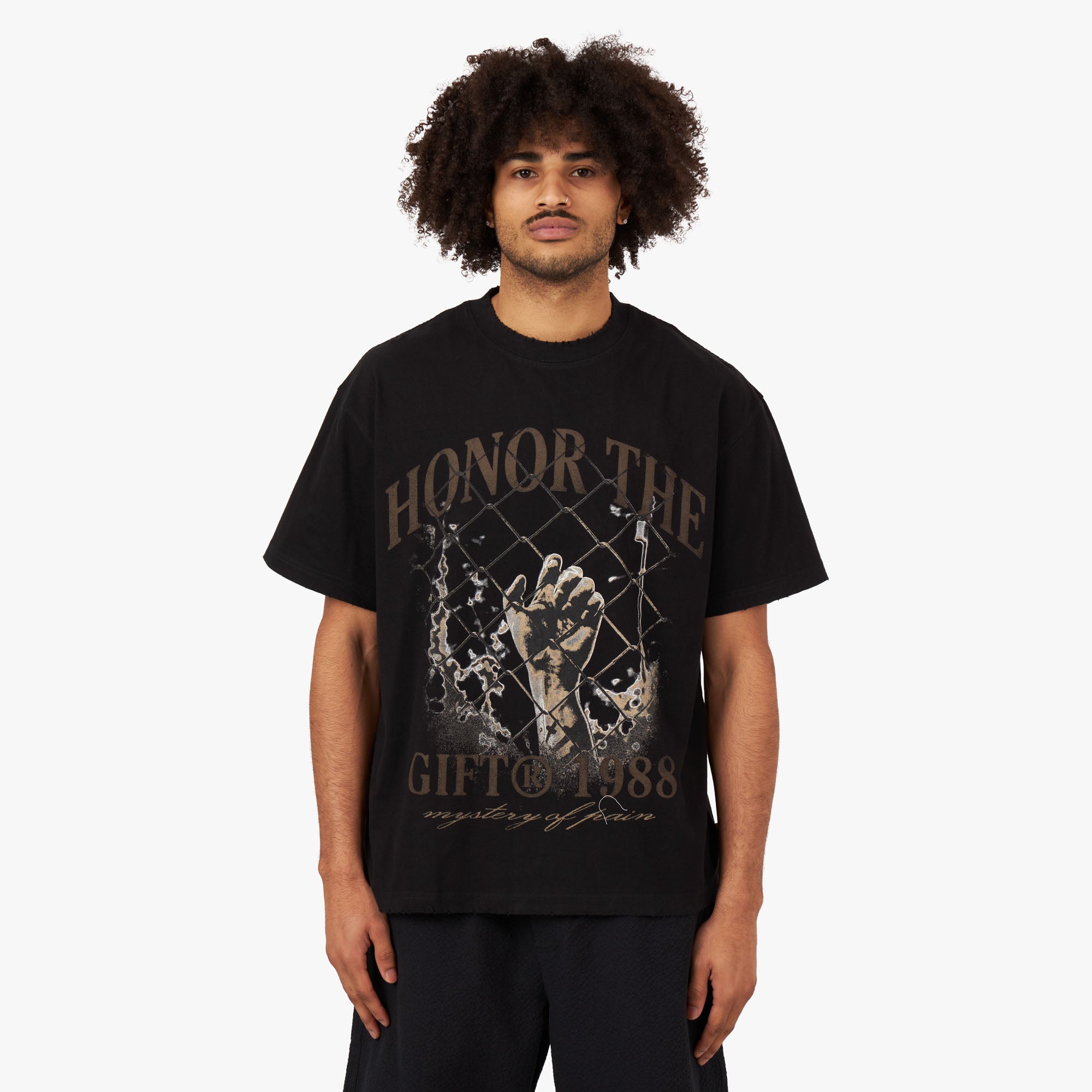 T-shirt Honor The Gift Mystery of Pain / Noir 1