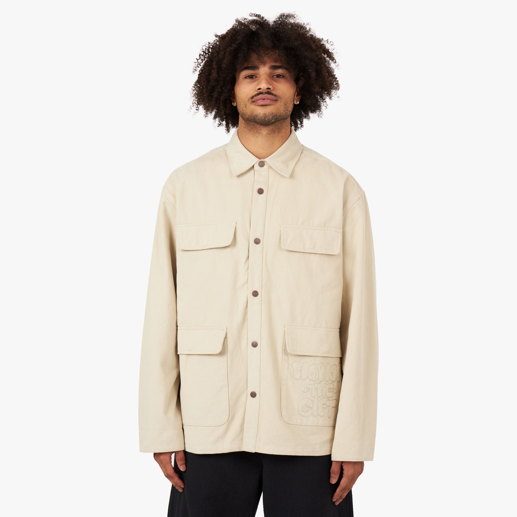 AMP D CHORE JACKET BONE I HONOR THE GIFT BONE L